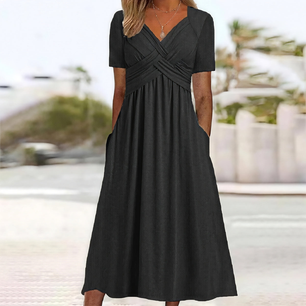 Norah - Maxikleid mit V-Ausschnitt