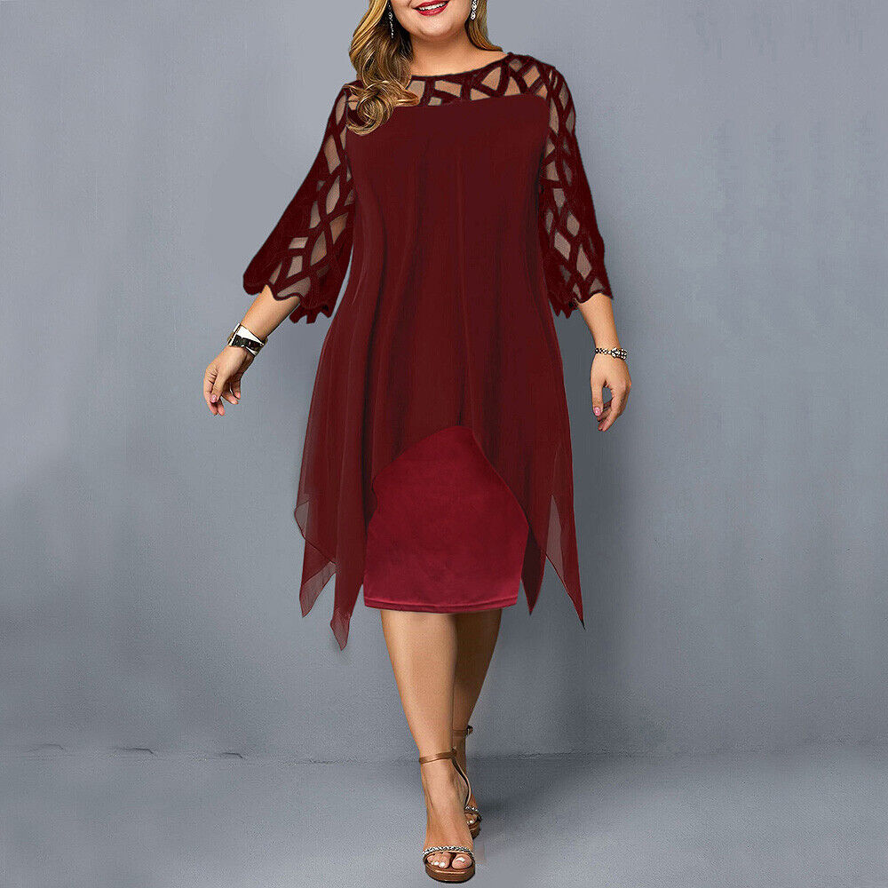 Cathryn - Elegantes Midikleid für große Größen