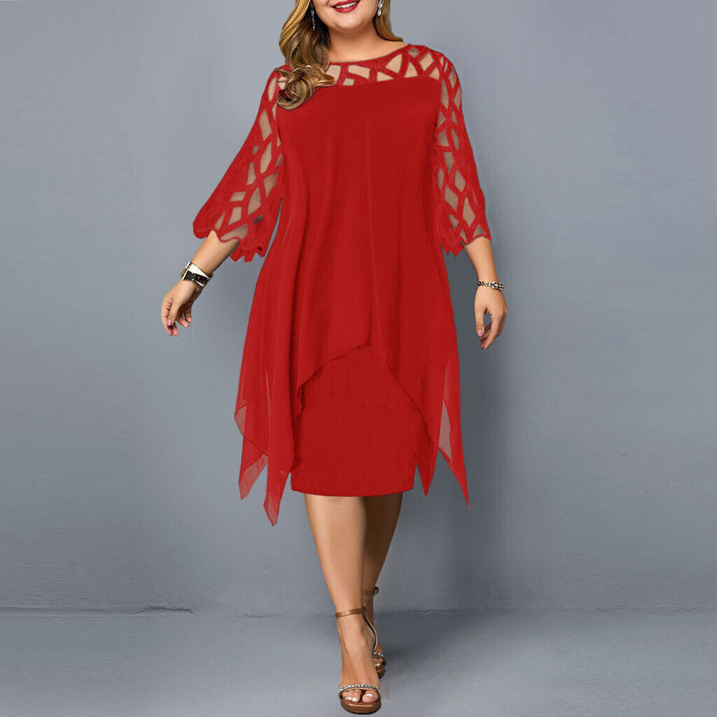 Cathryn - Elegantes Midikleid für große Größen