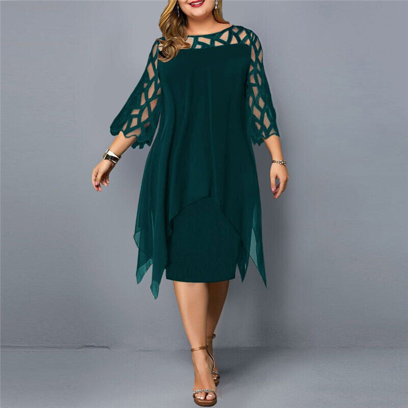 Cathryn - Elegantes Midikleid für große Größen