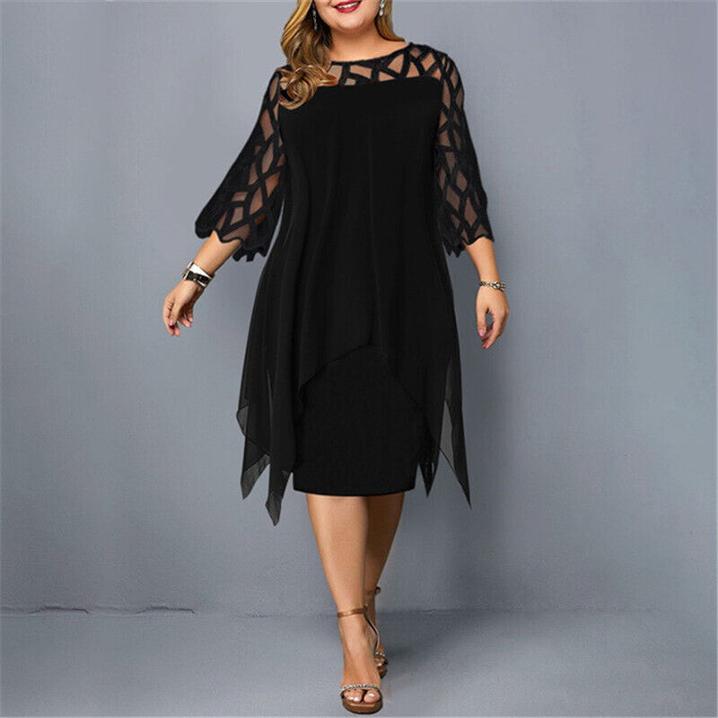Cathryn - Elegantes Midikleid für große Größen