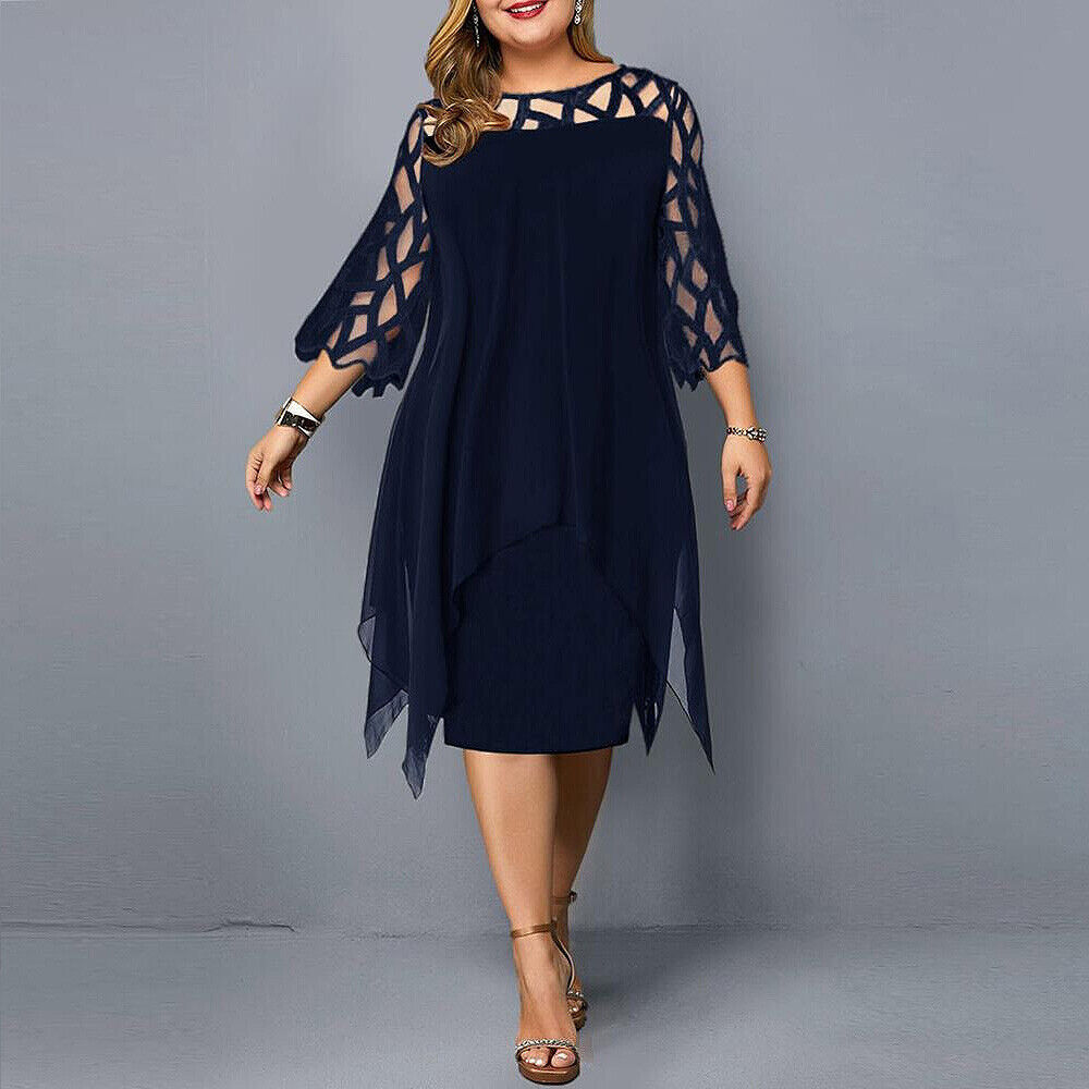 Cathryn - Elegantes Midikleid für große Größen