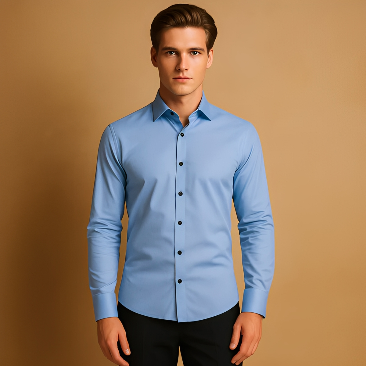 Aldous - Herrenhemd mit flexiblem Stoff und schlanker Silhouette