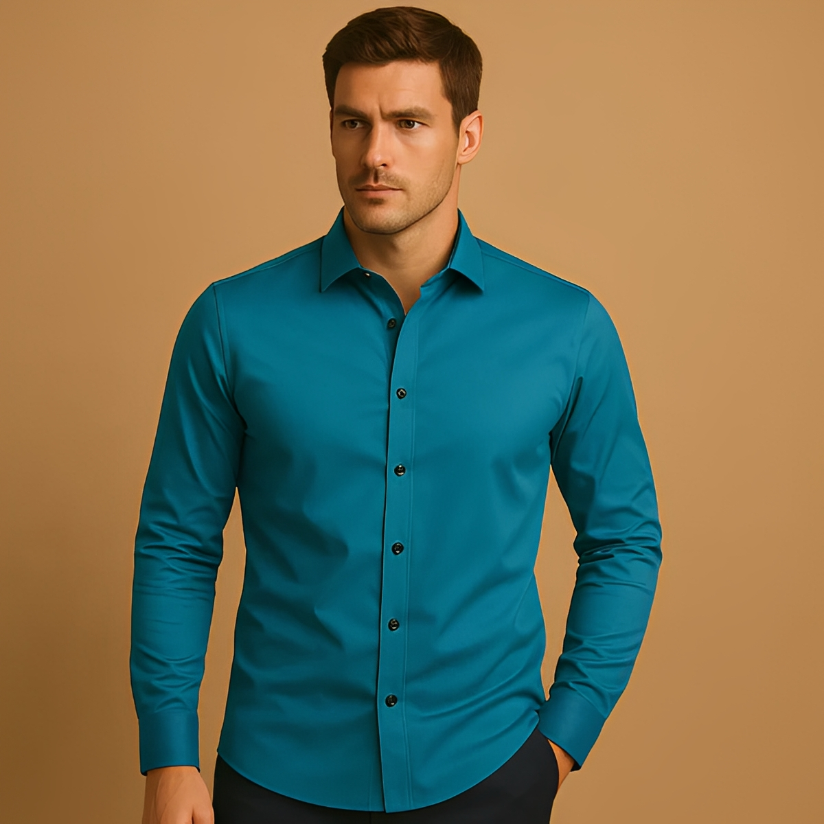 Aldous - Herrenhemd mit flexiblem Stoff und schlanker Silhouette