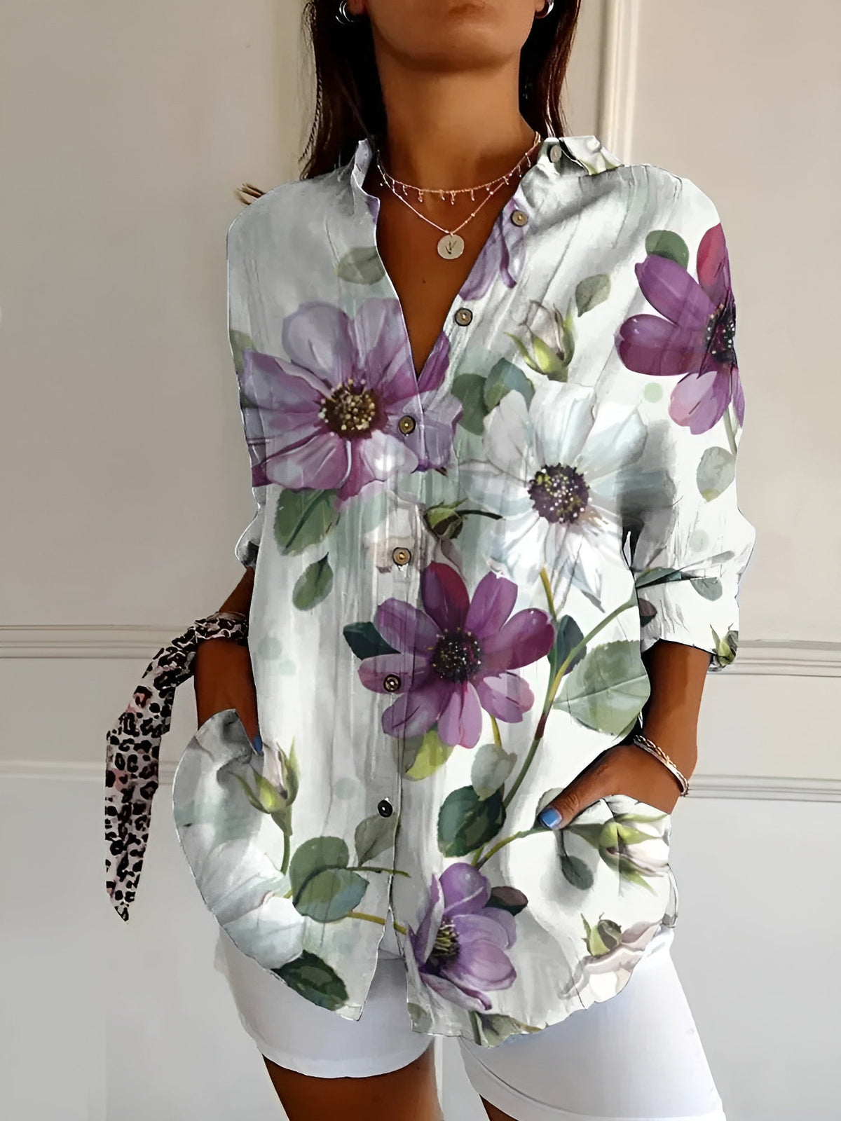 Amara - Bluse mit Blumenmuster
